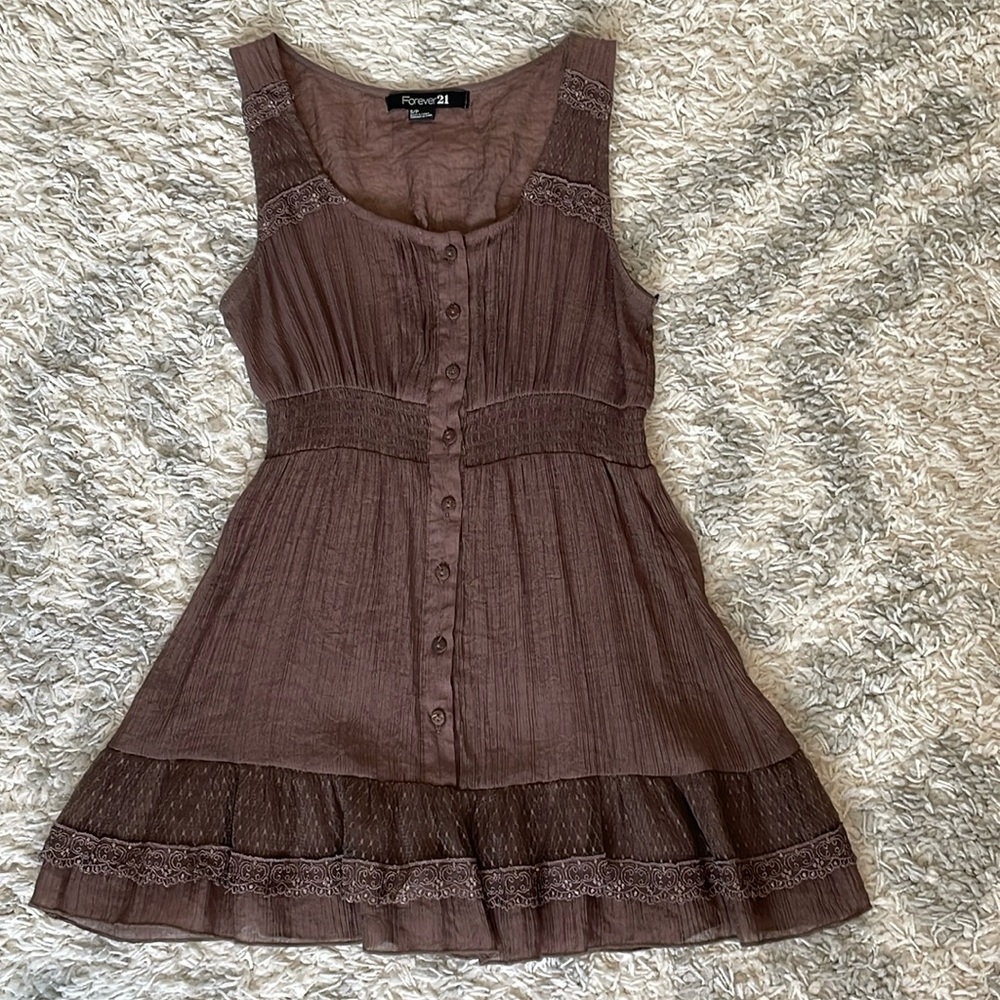 Forever 21 sheer shirt with lace details
